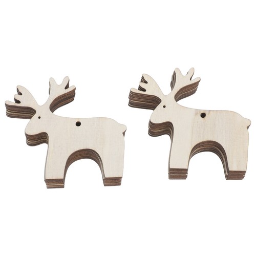 Wooden reindeer ornaments - wooden,