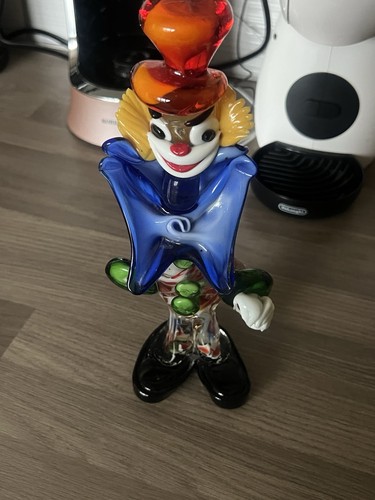 Murano glass clown figurine - murano,