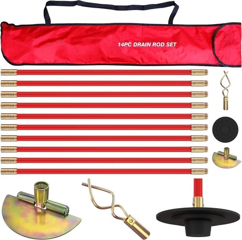 Pro 30ft drain rod set - drain,