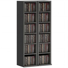 HOMCOM Set of 2 CD Storage