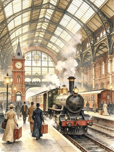 Steam train victorian - steam, at