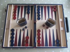VINTAGE TRAVEL BACKGAMMON SET