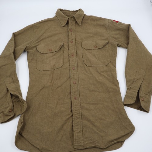 Vintage military wool flannel - military,