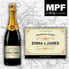 Personalised wedding champagne - personalised,