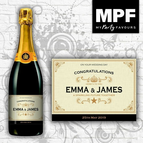 Personalised wedding champagne - personalised,