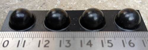 Black rubber hemisphere dome