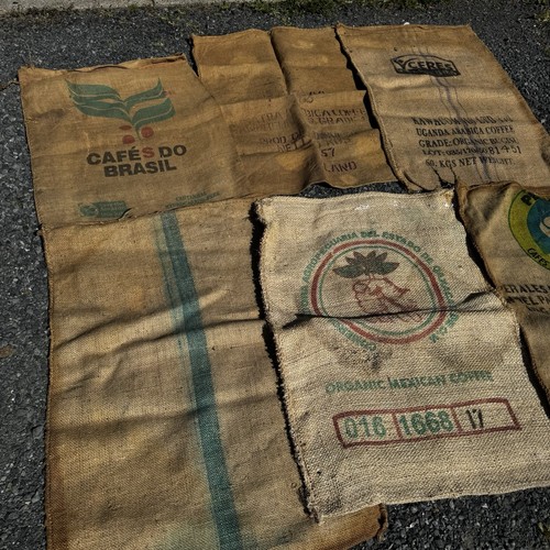Vintage burlap coffee - vintage,