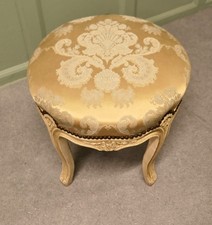 A Louis XVI style Painted Circular Boudoir Stool A Dainty piece yet a sturdy