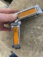 Vintage steel bike pedals - steel,