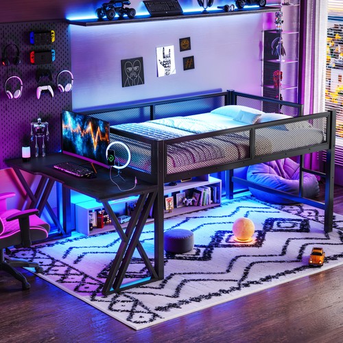 Full loft bed with staircase - full,