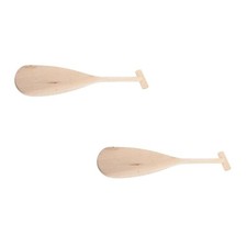  2 Pieces Kids Wood Canoe Paddle Boat Wooden Oar Unfinished Small Oars