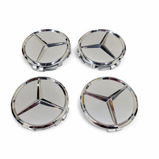 4 x Silver & Chrome 75mm Wheel