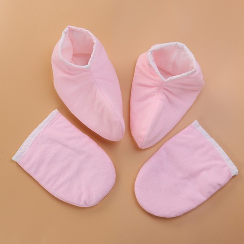 Pink paraffin wax gloves - pink,