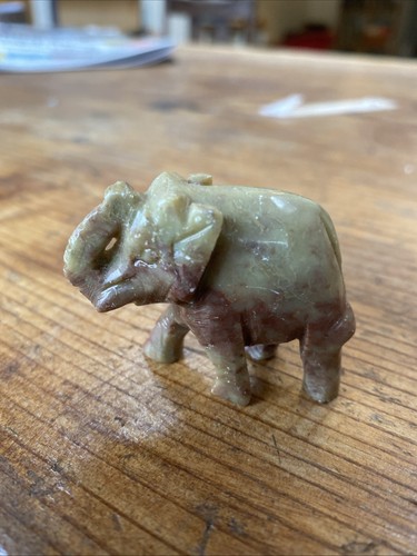 Vintage elephant hand carved - vintage,