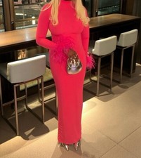 Asante Studios / Pink Asari Feather Fur Maxi Dress