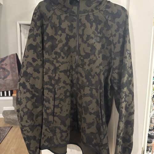 Nike tech camo hoodie green - nike,