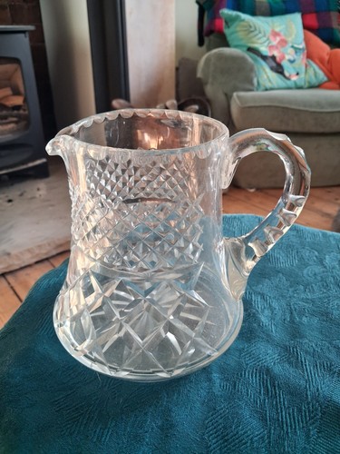 Heavy antique cut glass - cut,