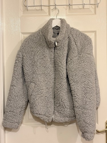 New look grey teddy sherpa - new,