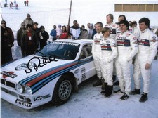 Walter Rohrl signed WRC World Rally Martini Lancia 037 photo autograph