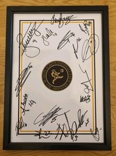 burton albion Fc Signed 2025 2026 A4 Sheet Framed  hand signed 