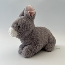 Keel Toys Happy Easter Grey Bunny Rabbit Soft Toy Stuffed Animal Plushie 12”