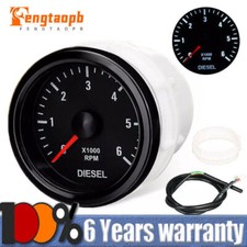 52mm 0-6000 RPM Tachometer Tacho Gauge Diesel Motor Engine Rev Counter Meter NEW