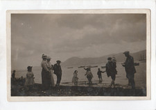 Vintage RP Postcard - Beachgoers , Beaumaris , Anglesey , North Wales .