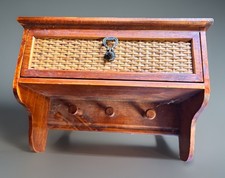 Vintage Oak Wicker Rattan Cane