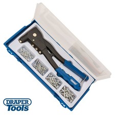 Draper Tools Hand Pop Riveter Gun Kit + 100 Rivets 13963