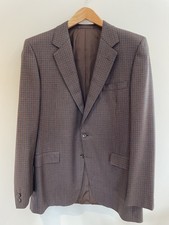 VINTAGE TAILORED HARRODS BY CHESTER BARRIE CHECK FINE WOOL SPORT JACKET SIZE 44L