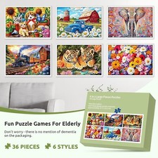 6 Packs 36 Large Piece Puzzle