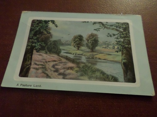 1912 postcard pasture land - postcard, a