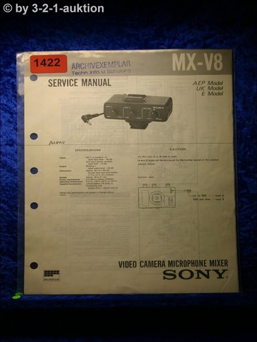 Sony service manual v8 - manual,