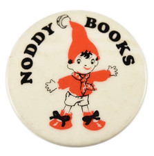 Vintage Old Noddy Books Advertising Metal Button Badge