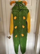 Caterpillar Furry One Piece Bodysuit Fancy Dress Costume/Lounge Wear  - Adult S