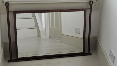 Overmantel mirror metal frame - ,