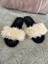 Zara Basic faux fur mule