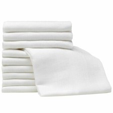 10x White Large Soft Muslin