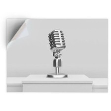 1 x Vinyl Sticker A5 - BW - Microphone Radio Broadcast  #37236