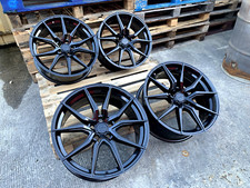 4x VW TRANSPORTER FITMENT SPORTLINE 19" SPYDER ALLOYS GLOSS BLACK 5X120 T5-T6.1