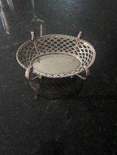 Vintage 1929 Hallmarked Sterling silver London  Bon Bon Dish 111g four footed 