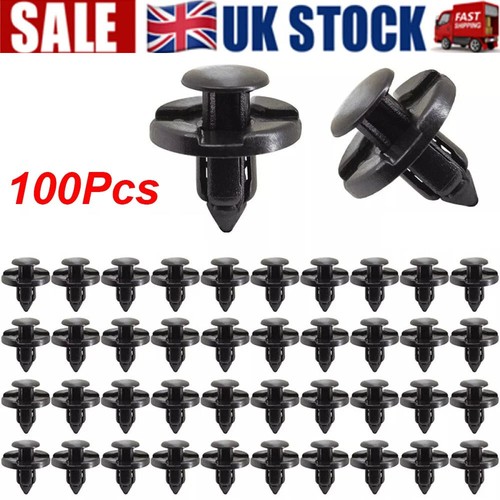 100x 8mm plastic rivet - plastic, trim