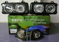 Headlight Angel-Eyes Incl Indicator for BMW E36 Saloon Touring Compact New