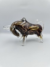 Murano glass bull sculpture