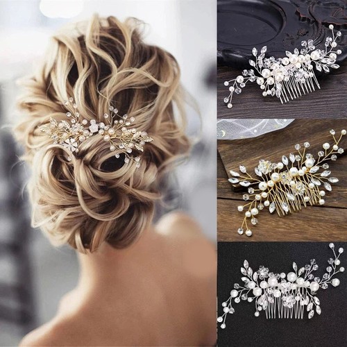 Silver crystal pearl - pearl, bride