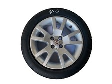 MG TF - 5 FORKED SPOKE SILVER 15" ALLOY WHEEL & LANDSAIL TYRE (81G)