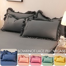 Bowknot Ruffle Frill Pillow