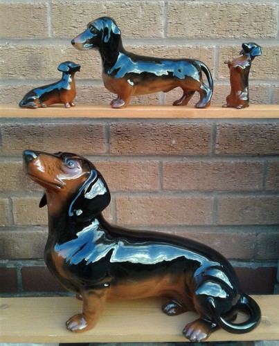 Beswick dachshund dogs - dachshund,