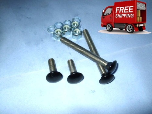 Matt black bumper bolt set - black,