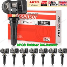8PCS Autel TPMS MX-Sensor 315MHz + 433MHz 2in1 Programmable Tire Pressure Sensor